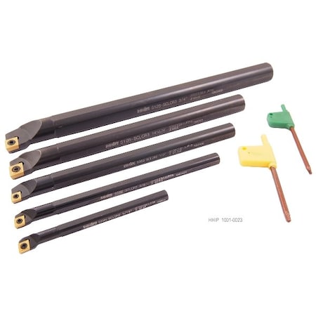 H & H Industrial Products 5 Piece SCLCR Indexable Boring Bar Set (5/16-3/8-1/2-5/8 & 3/4") 1001-0023